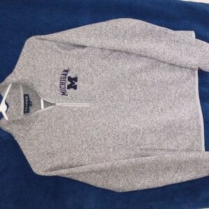 Women's LEAGUE Gray University  Of Michigan Zip Up Fleece - Size Small